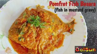 Pomfret Fish Besara Recipe | Pomfret Fish in Mustard Gravy | Pomfret Fish Curry